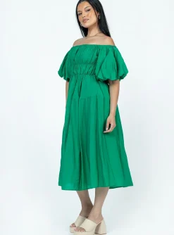 Princess Polly Neri Midi Dress  Green Clearance