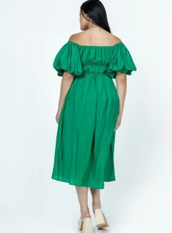 Princess Polly Neri Midi Dress  Green Clearance