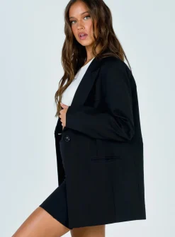 Princess Polly Nessie Blazer  Black Shop