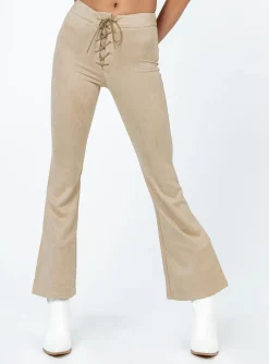 Princess Polly Nettie Pants  Beige Cheap