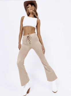 Princess Polly Nettie Pants Beige Cheap