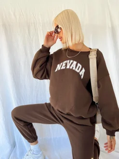 Princess Polly Nevada Sweatshirt  Brown Online