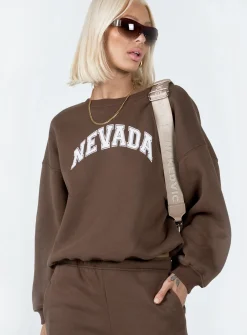 Princess Polly Nevada Sweatshirt  Brown Online