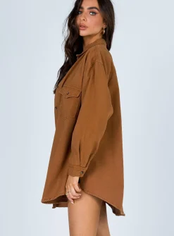 Princess Polly Neve Top   Brown Discount