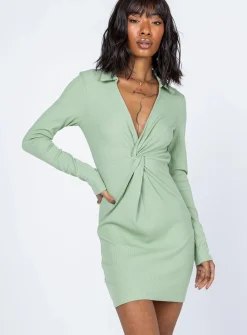 Princess Polly Neveah Mini Dress  Green Hot