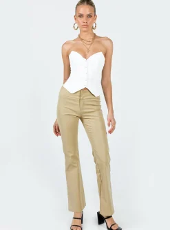 Princess Polly Neville Corset Top  Ivory Outlet