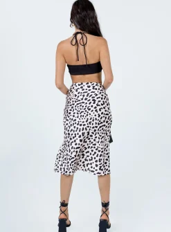 Princess Polly Nia Midi Skirt Beige Cheap