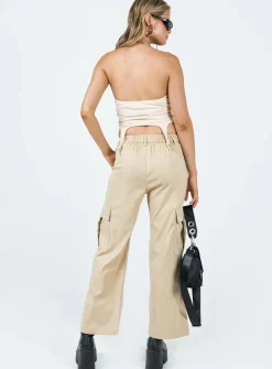 Princess Polly Nichols Cargo Pants  Beige Cheap