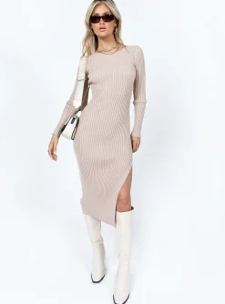Princess Polly Nicky Midi Dress Beige Flash Sale
