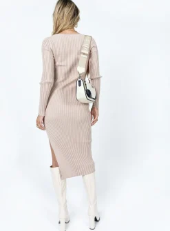 Princess Polly Nicky Midi Dress Beige Flash Sale