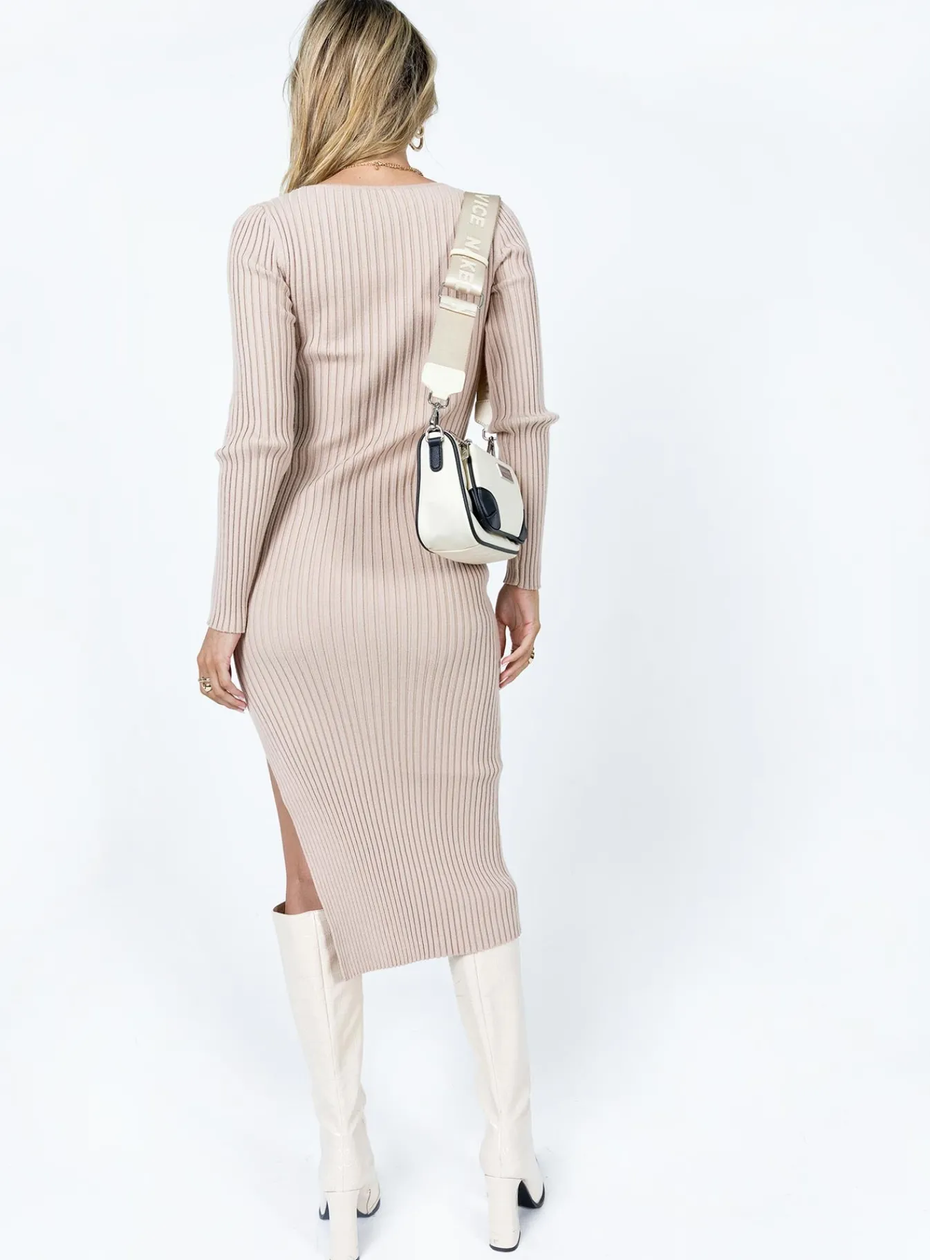 Princess Polly Nicky Midi Dress Beige Flash Sale