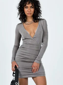 Princess Polly Nico Mini Dress  Grey Shop