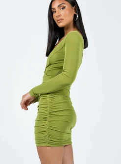 Princess Polly Nico Mini Dress S   Green Discount