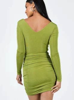 Princess Polly Nico Mini Dress S   Green Discount