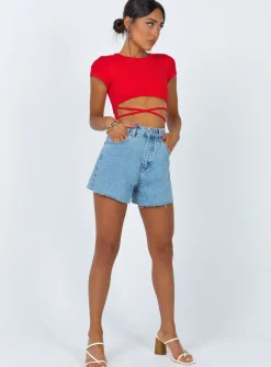 Princess Polly Nicola Bodysuit Red Discount