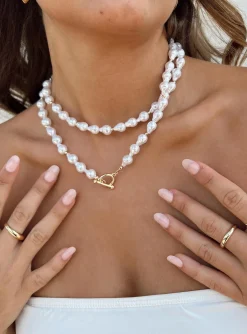 Princess Polly Nicolo Necklace  Pearl Shop