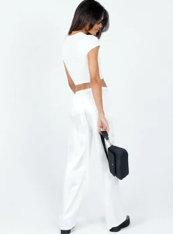 Princess Polly Nixie Pants  White Flash Sale
