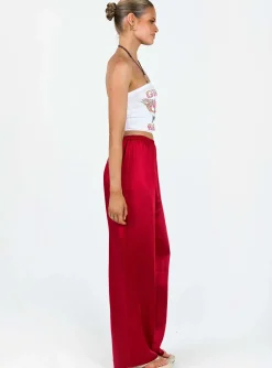 Princess Polly Nixie Pants  Red New
