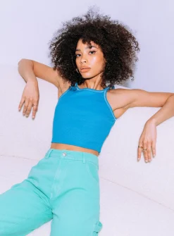 Princess Polly No Love Lost Top  Blue Store