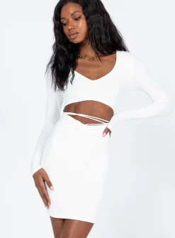 Princess Polly Noa Mini Dress  White Outlet