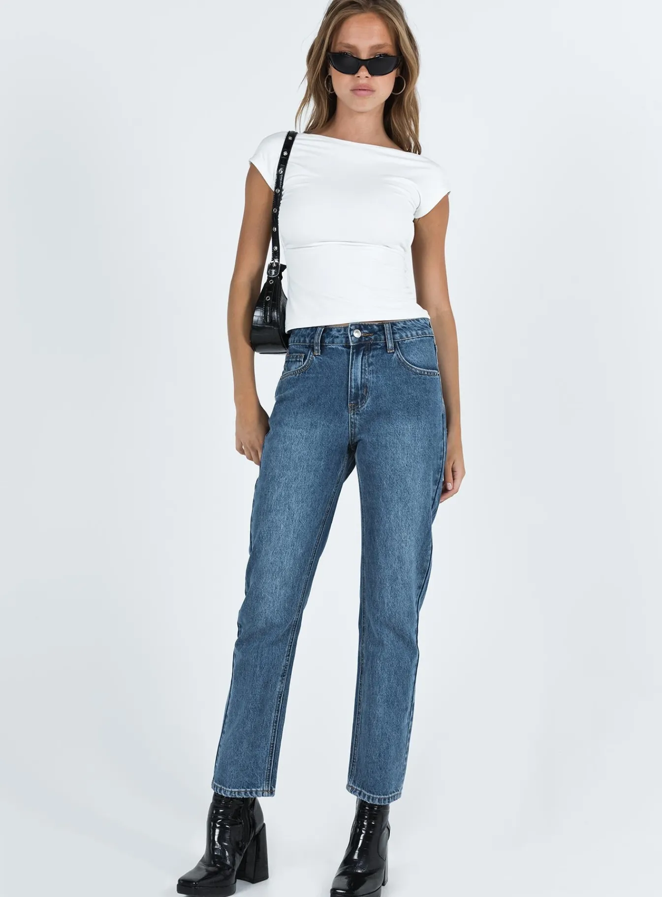 Princess Polly Noakes Jeans Mid Wash Denim Cheap