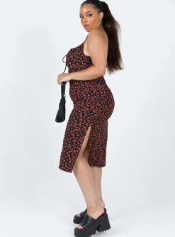 Princess Polly Noda Midi Dresscurve Black Fashion