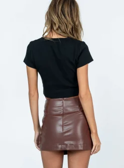 Princess Polly Noelle Mini Skirt  Brown Store
