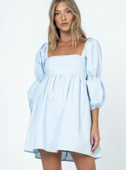 Princess Polly Noha Mini Dress  Blue Cheap