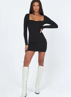 Princess Polly Nolan Mini Dress  Black Fashion