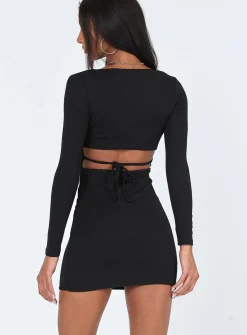 Princess Polly Nolan Mini Dress  Black Fashion