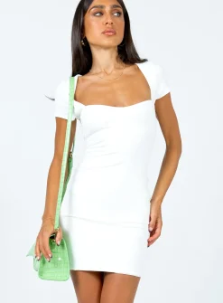 Princess Polly Nolan Short Sleeve Mini Dress  White Fashion