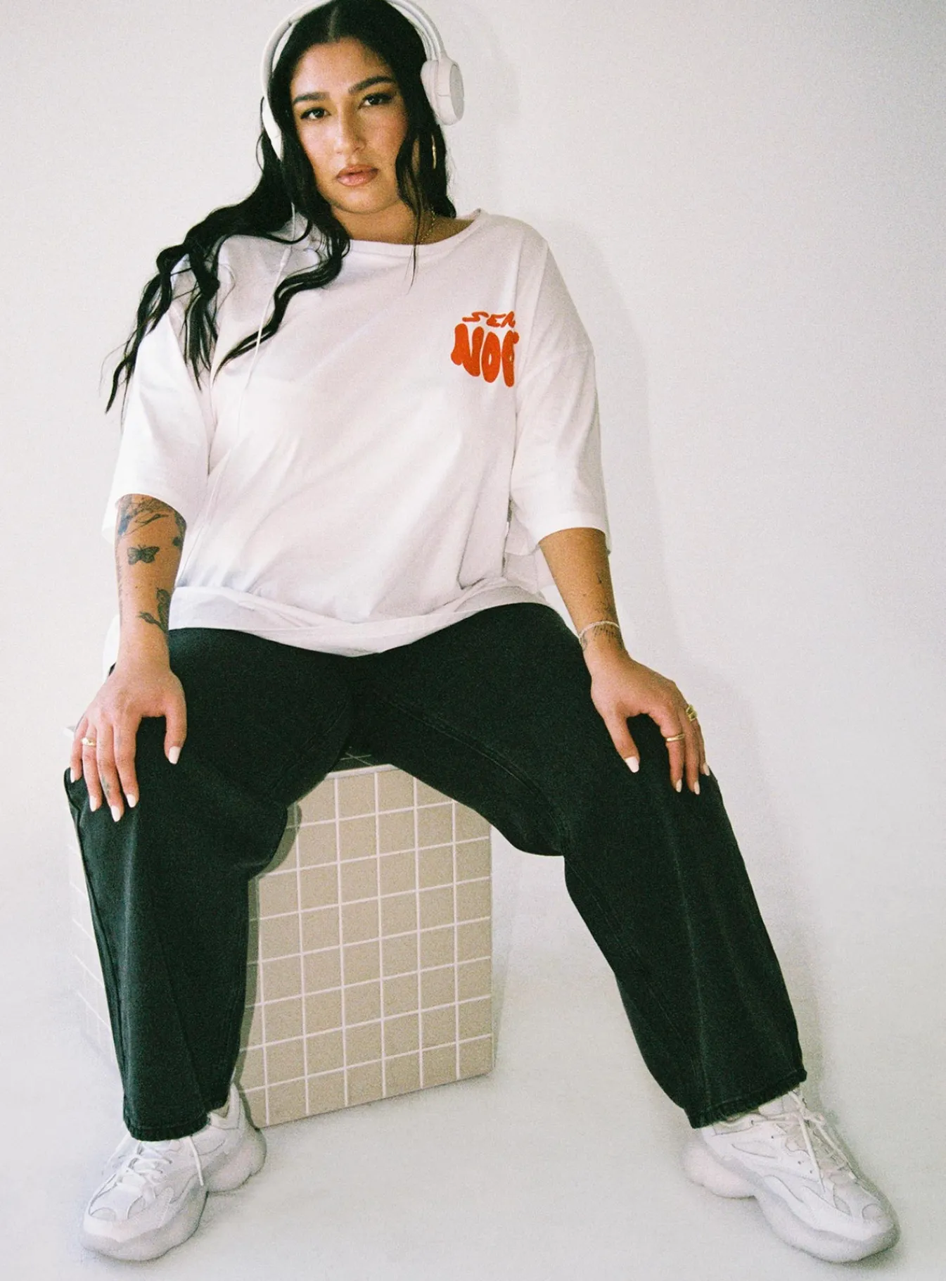 Princess Polly Noods Oversized Teecurve White Cheap
