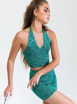 Princess Polly Nora Knit Set  Green Hot