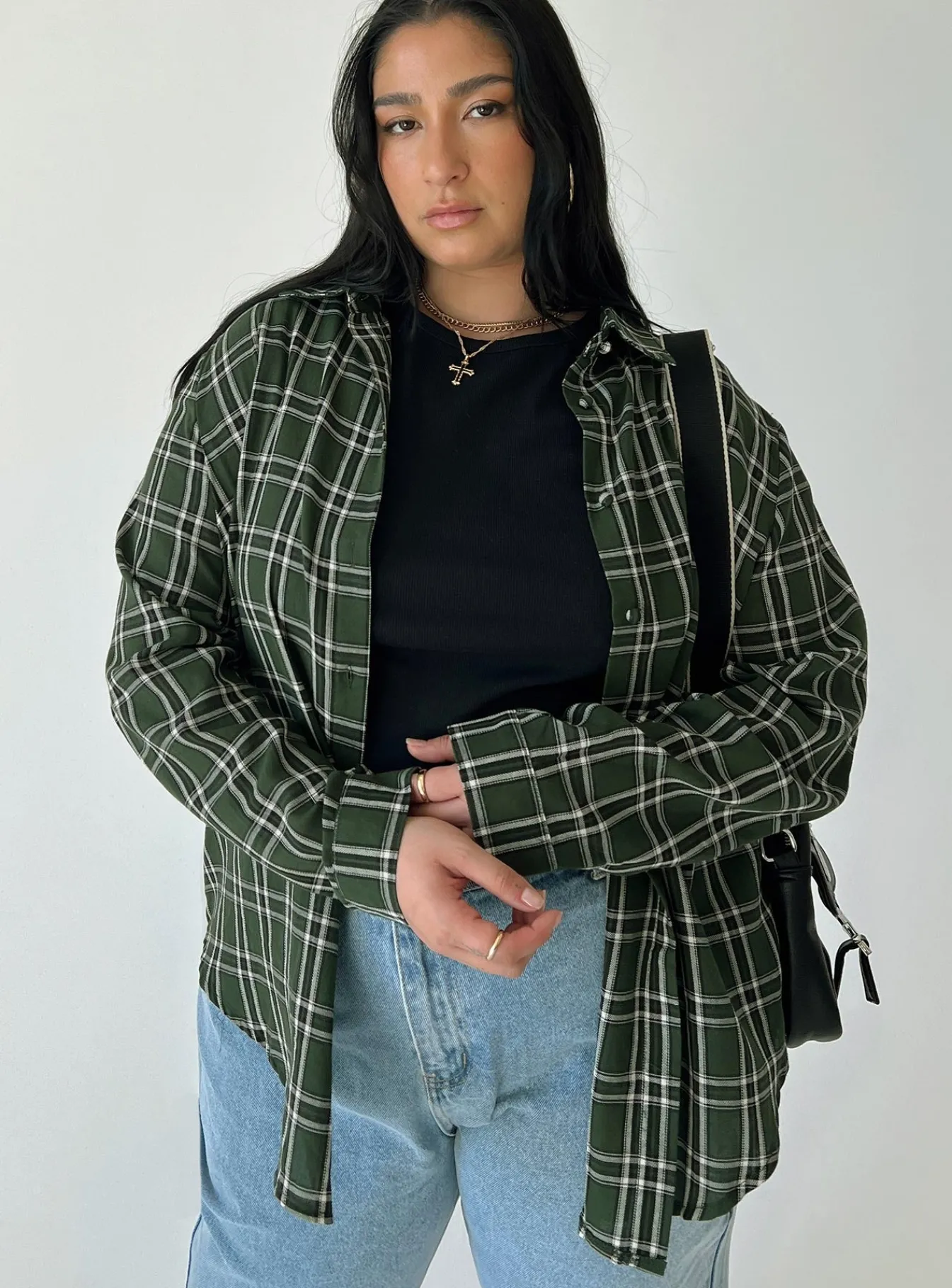 Princess Polly Nora Shirt Forestcurve Green Fashion