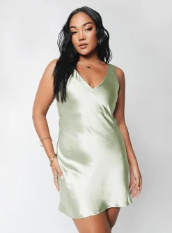Princess Polly Norma Mini Dress Green Best Sale