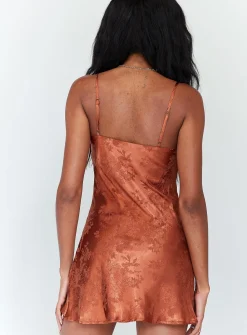 Princess Polly Norman Mini Dress  Rust Flash Sale