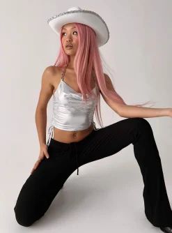 Princess Polly Norman Top  Silver Sale
