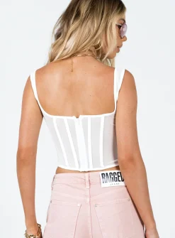 Princess Polly Normani Top  White New