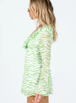 Princess Polly Nostalgia Mini Dress  Green Best