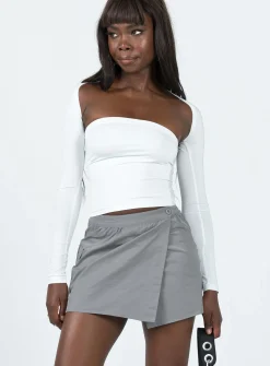 Princess Polly Not Going Home Mini Skirt  Grey Best Sale