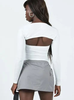 Princess Polly Not Going Home Mini Skirt Grey Best Sale
