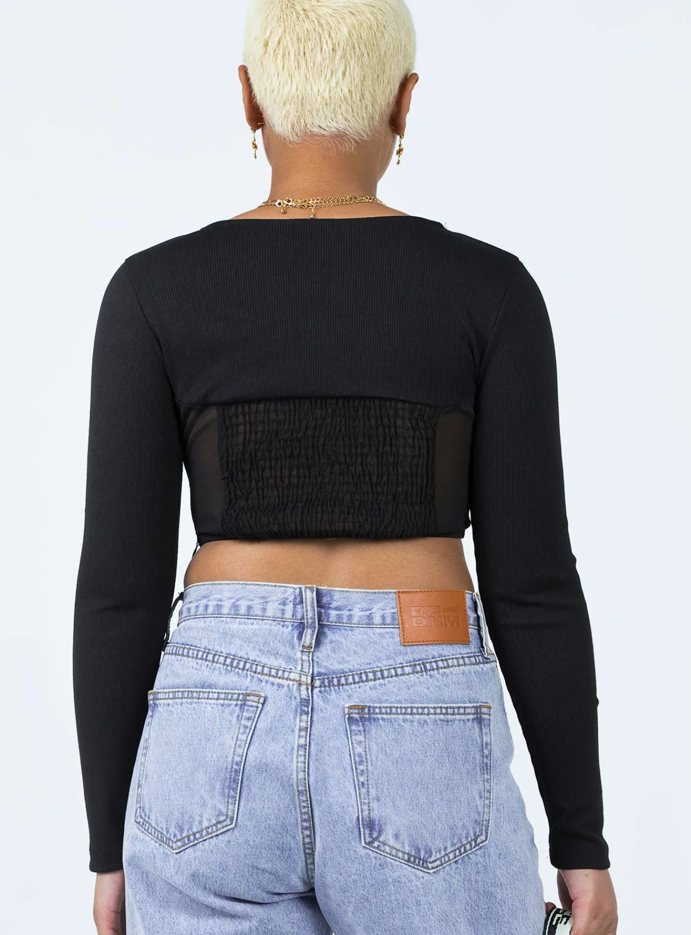 Princess Polly Not Your Baby Long Sleeve Top Black Hot
