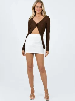 Princess Polly Nowell Long Sleeve Top Brown Sale