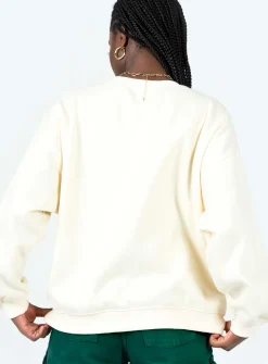 Princess Polly Nyc Sweatshirt  Beige New