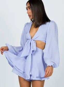 Princess Polly Oceane Romper  Blue Best