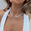 Princess Polly One Of A Kind Necklace   White / Gold Outlet