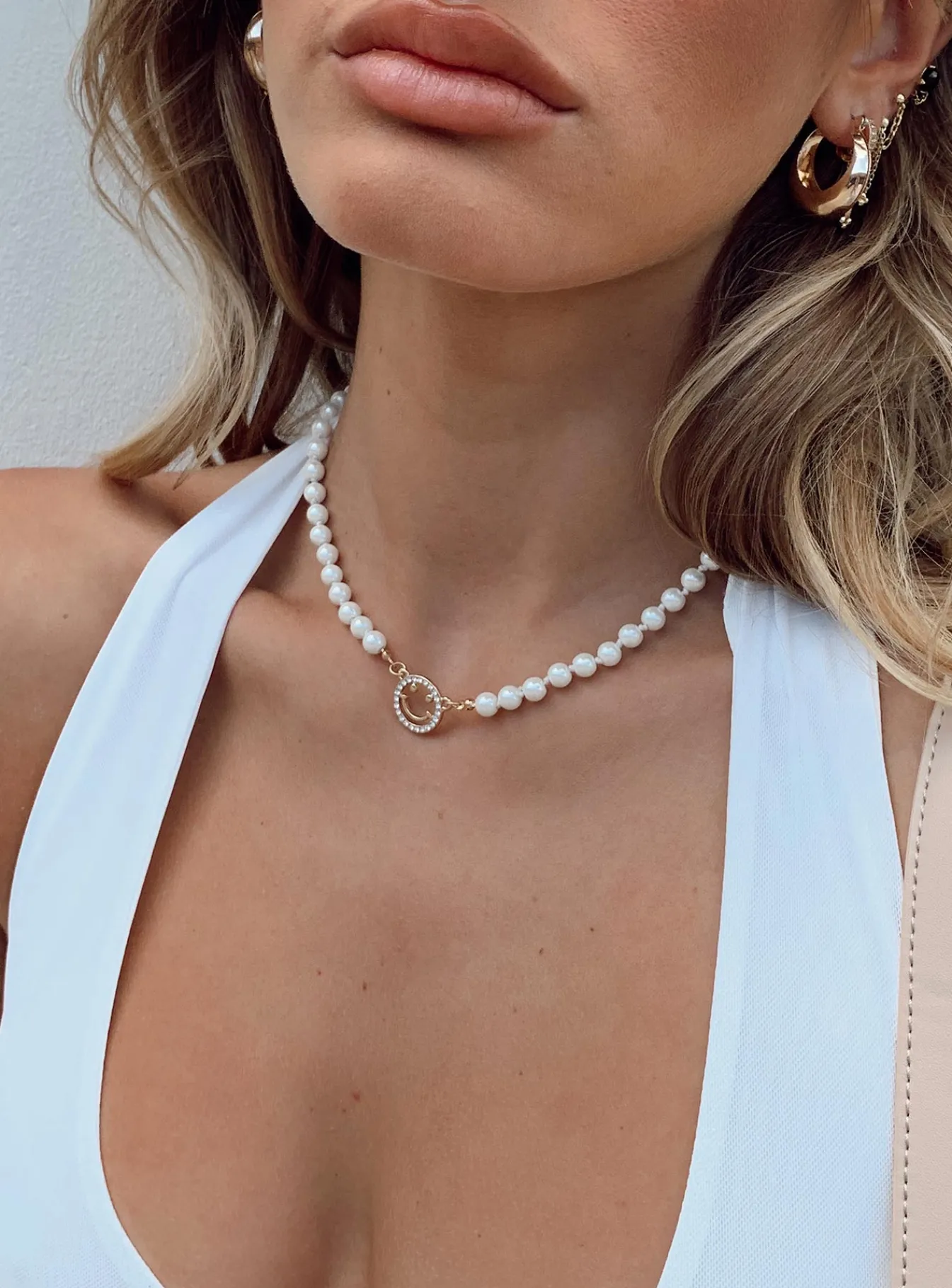 Princess Polly One Of A Kind Necklace White / Gold Outlet