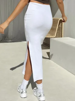 Princess Polly Opie Maxi Skirt  White Clearance