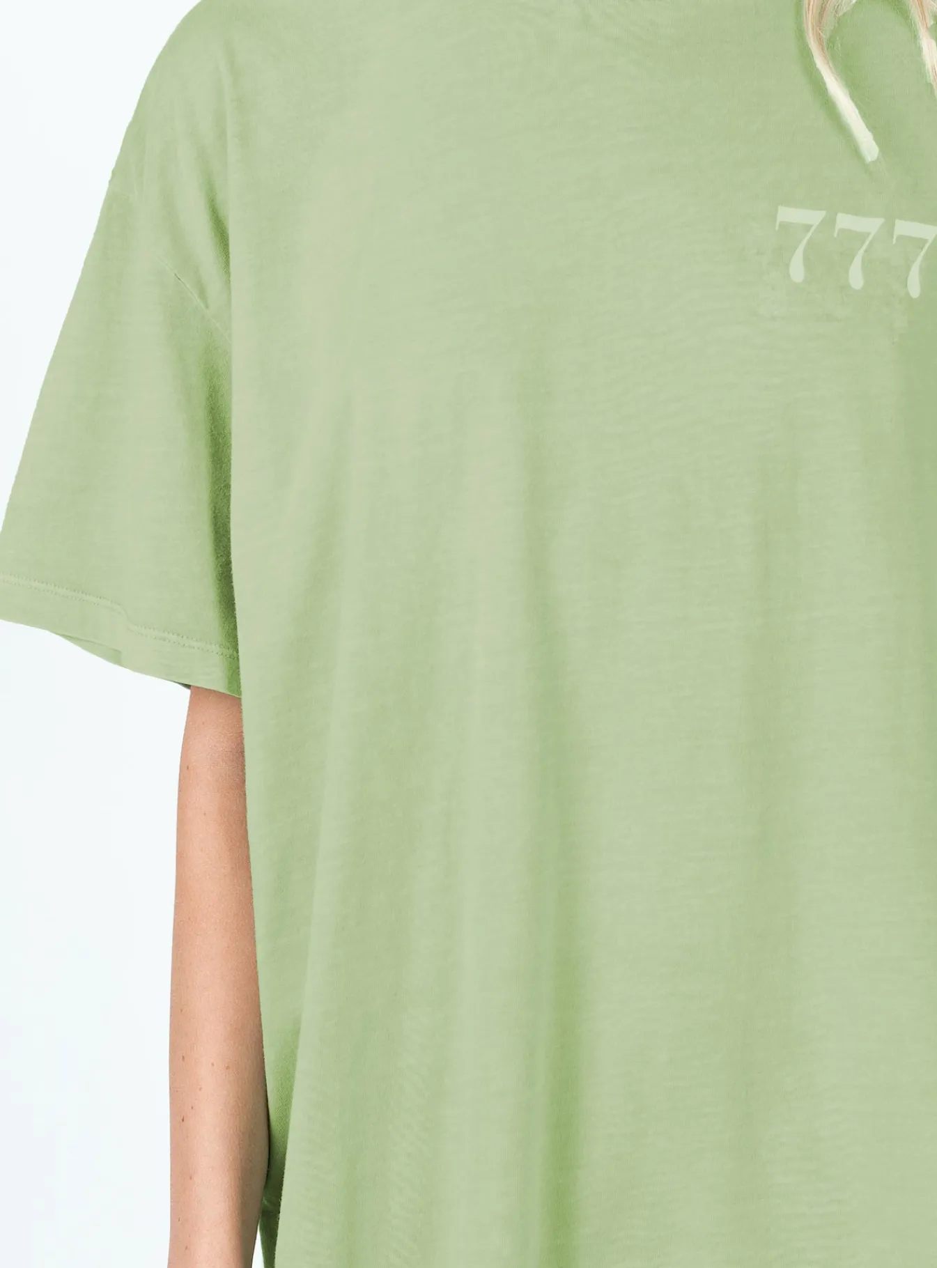 Princess Polly Organic 777 Luck Oversize Tee Green Outlet