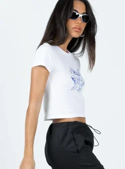 Princess Polly Organic Angels 222 Tee  Ivory Best Sale